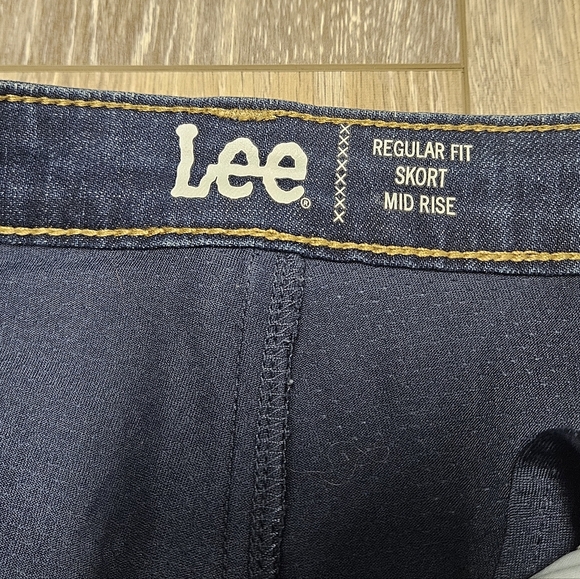 Lee Mini Skirt Denim Blue Jean Mid Rise Skort Women's 6 Western Casual Classic - Picture 5 of 11